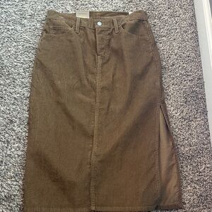 Levi’s Midi Brown Corduroy Women's Skirt